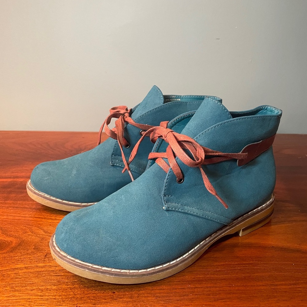 Pierre Dumas Teal Chukka Boots 7
